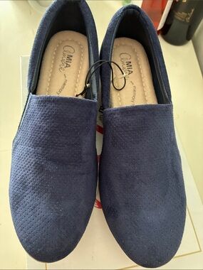 MIA Navy Suede Slip-On Loafers for Men